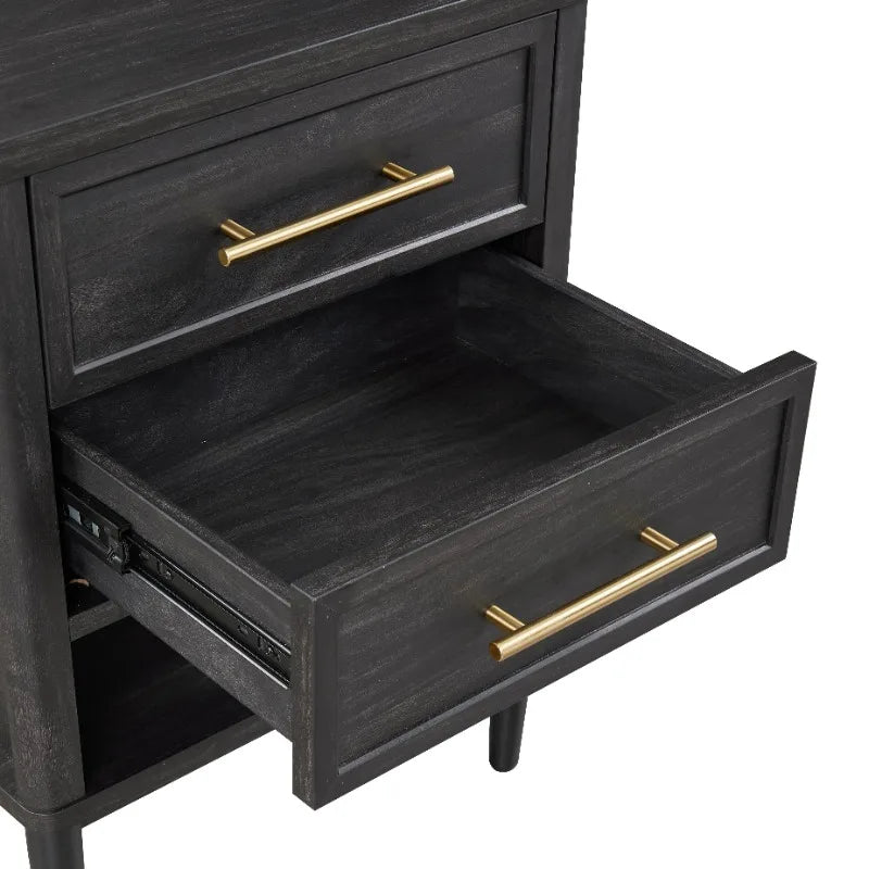 Oaklee 2 Drawer Nightstand Modern Storage Stylish Home Furniture