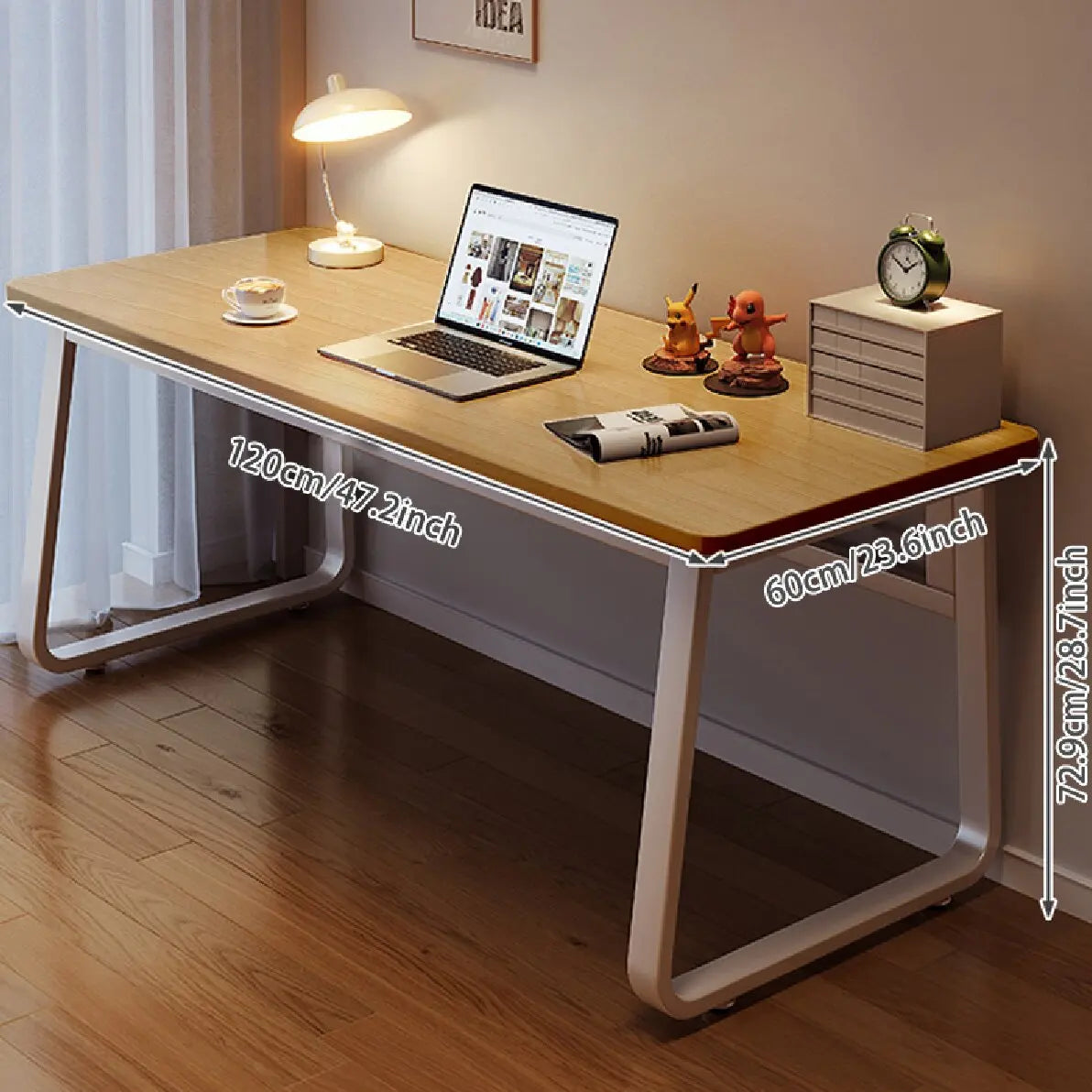 Ljustra Modern Simple White Computer Desk Small Writing Table for Office
