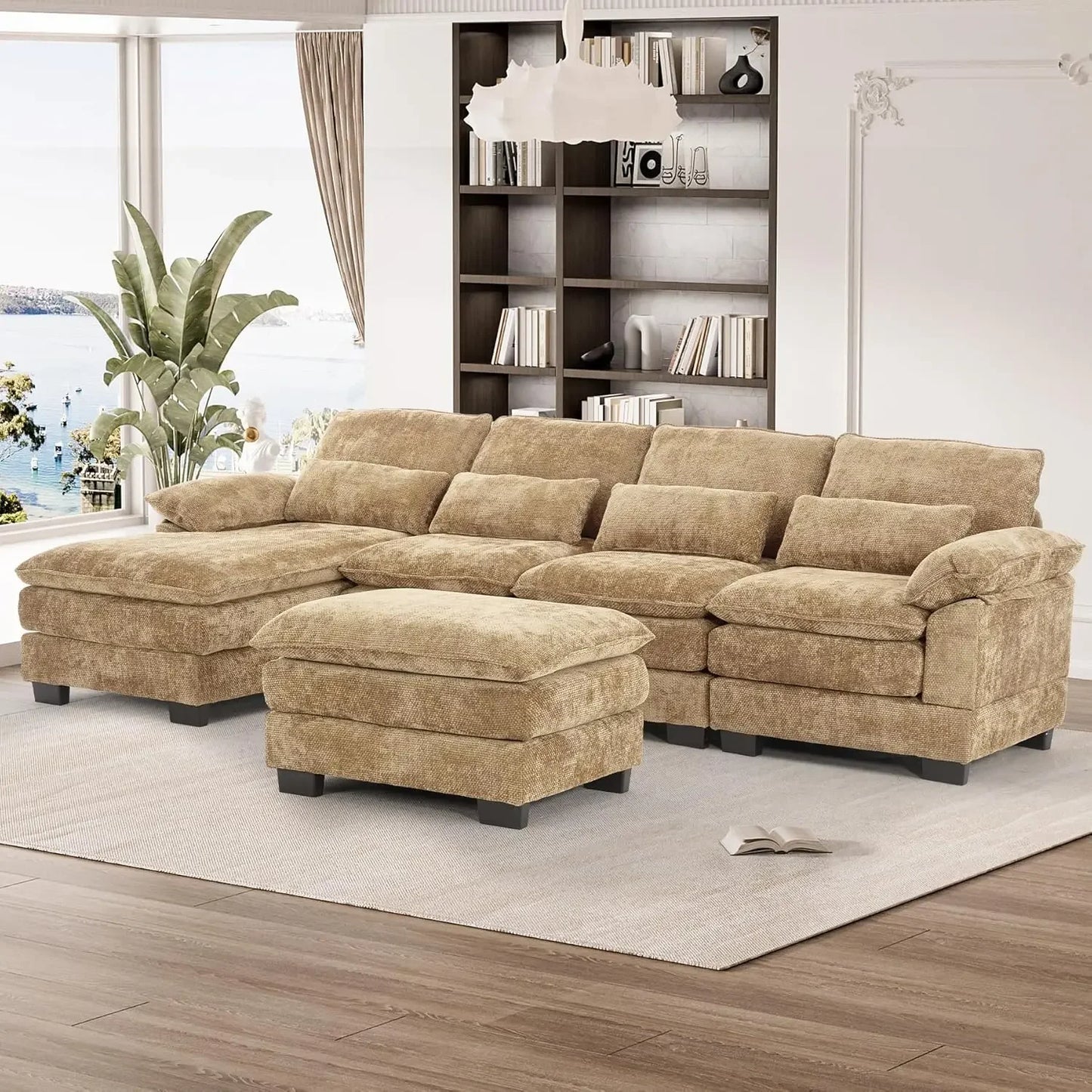 Ljustra U Shape Sectional Sofa Cloud Couch Living Room Comfy Modular Sofa