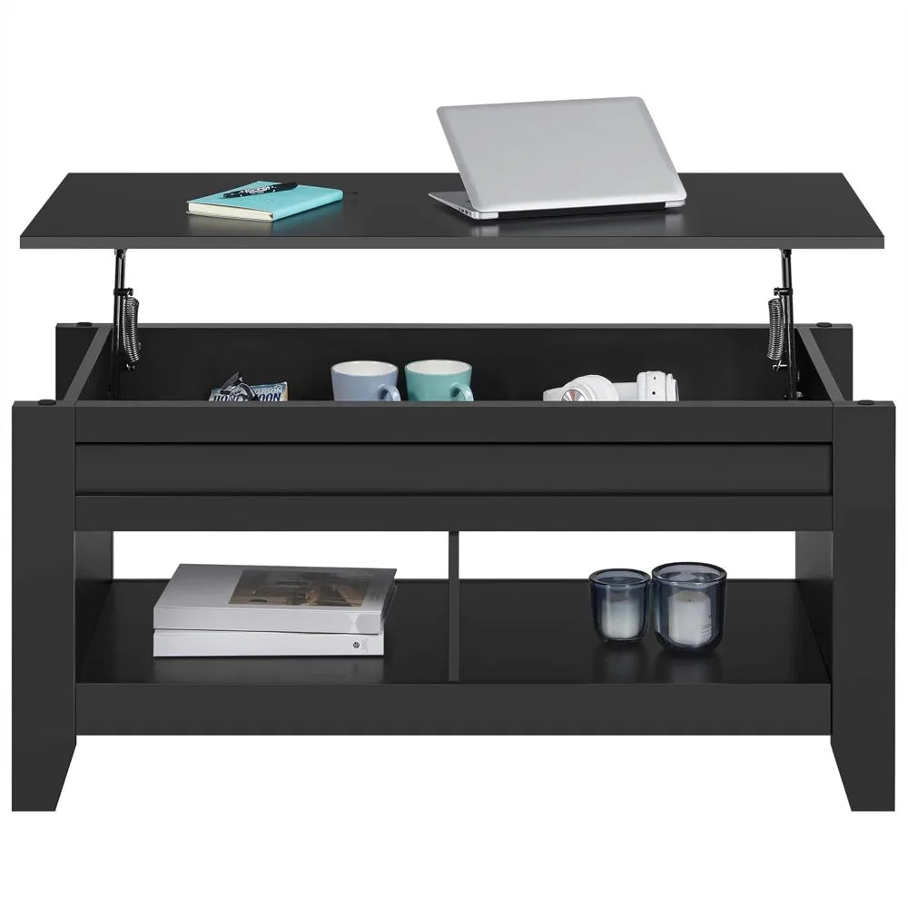 Lift Top Coffee Table with Hidden Storage for Living Room Minimalist