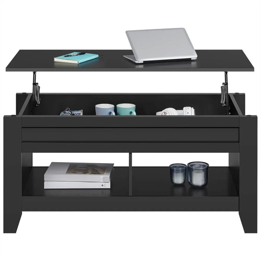 Lift Top Coffee Table with Hidden Storage for Living Room Minimalist