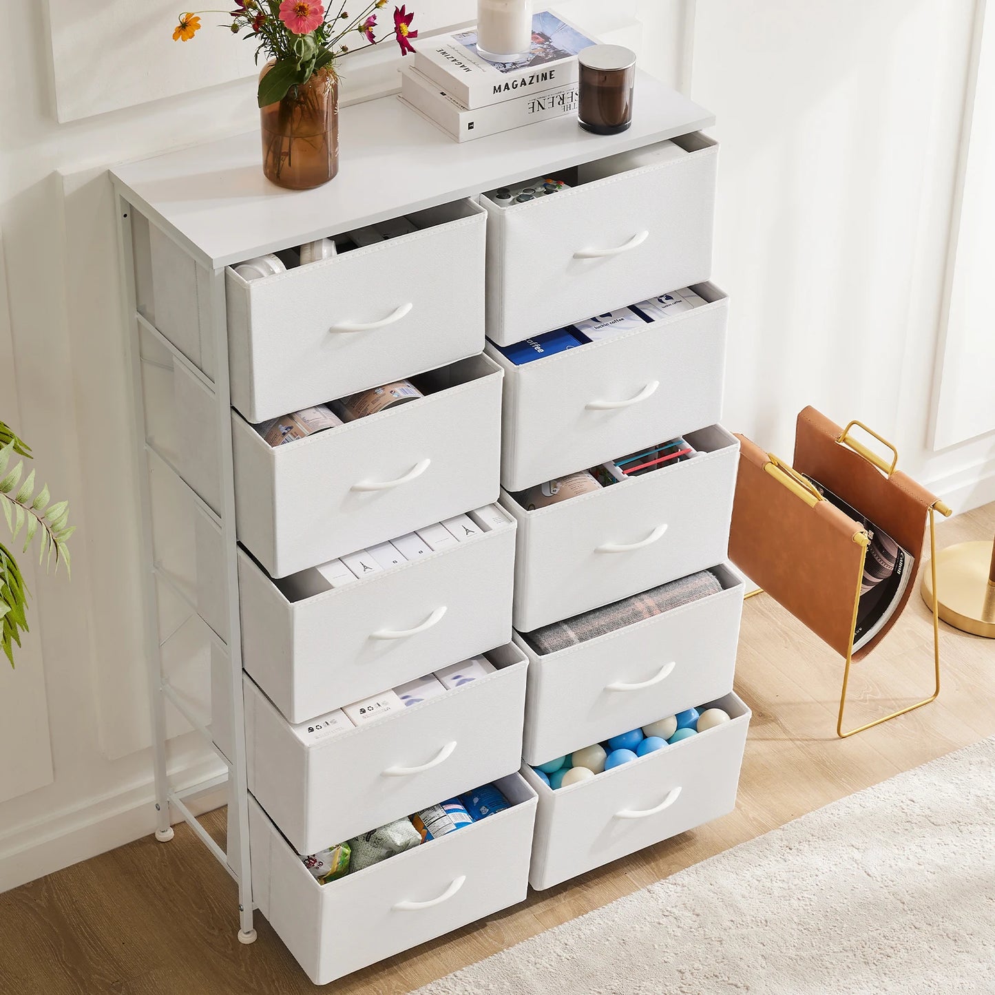 Ljustra Modern Wardrobe Closet Storage 5 7 10 Fabric Drawers Chest