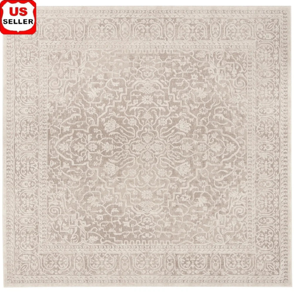 Traditional Area Rug Etched Design Stain Resistant Durable Vintage Style