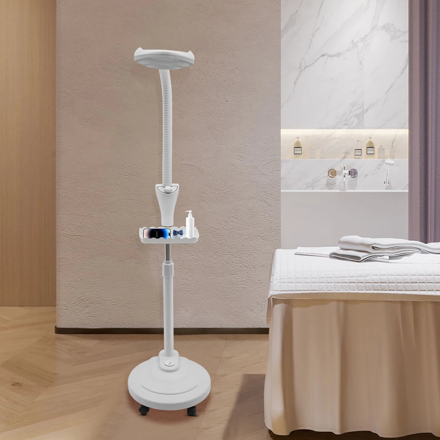 16X Magnifying Lamp Adjustable Brightness Height Storage Tray Salon Tool