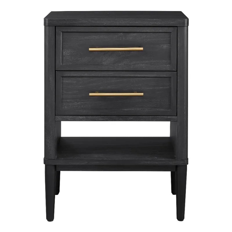 Oaklee 2 Drawer Nightstand Modern Storage Stylish Home Furniture