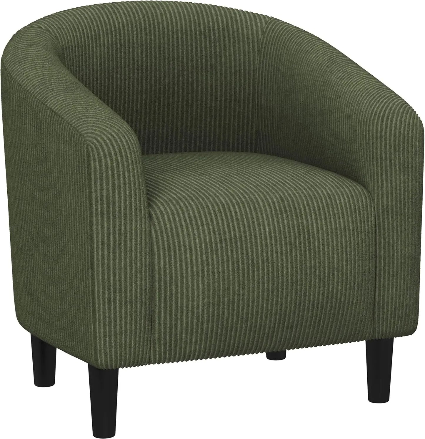 Living Room Velvet Accent Barrel Chair with Armrest for Bedroom