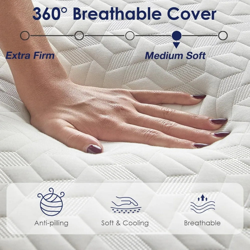 Ljustra Cooling Gel Memory Foam Twin Mattress for Kids 6 Inch