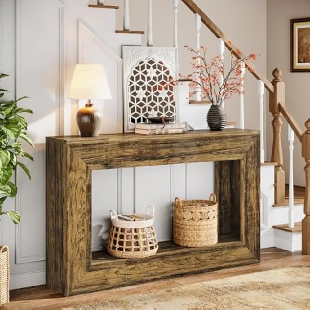 Console Table for Entryway 47 Inch Farmhouse Wood Style Sofa Table