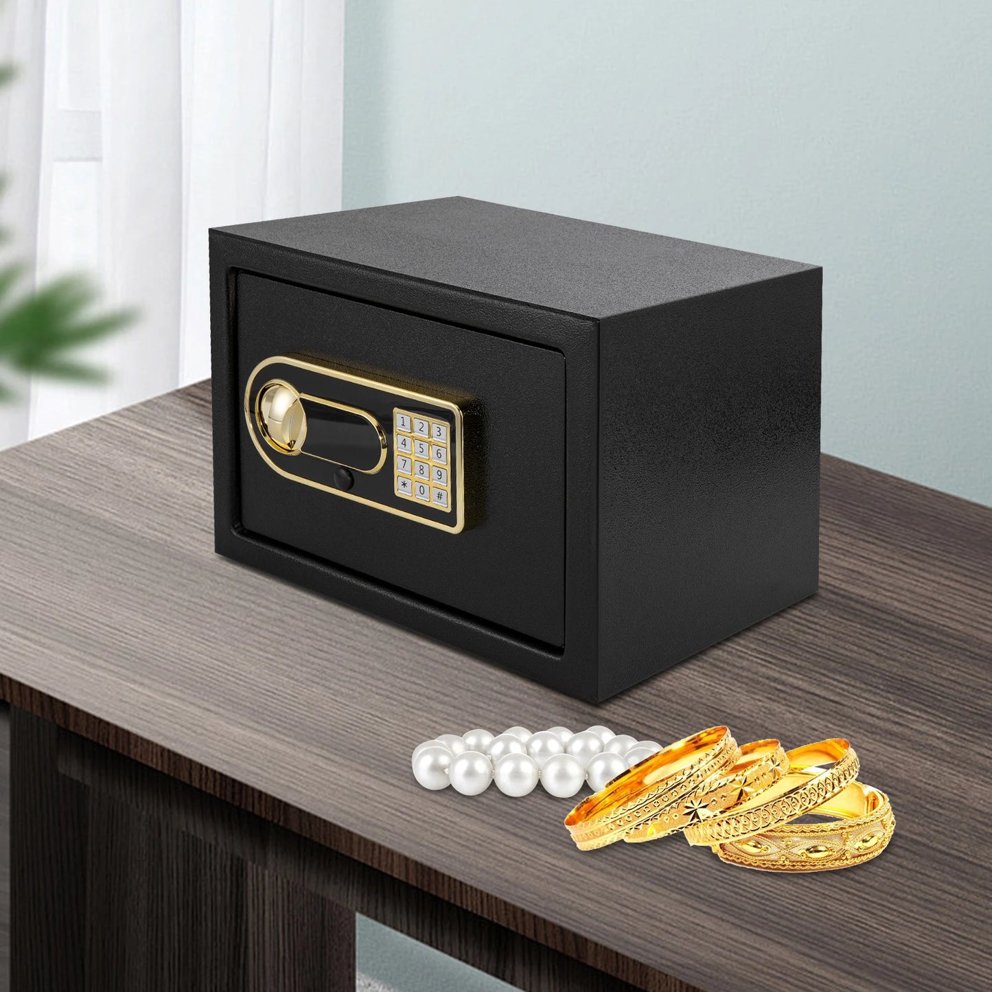 Modern Minimalist Digital Safe Box Password Lock Home Office Security