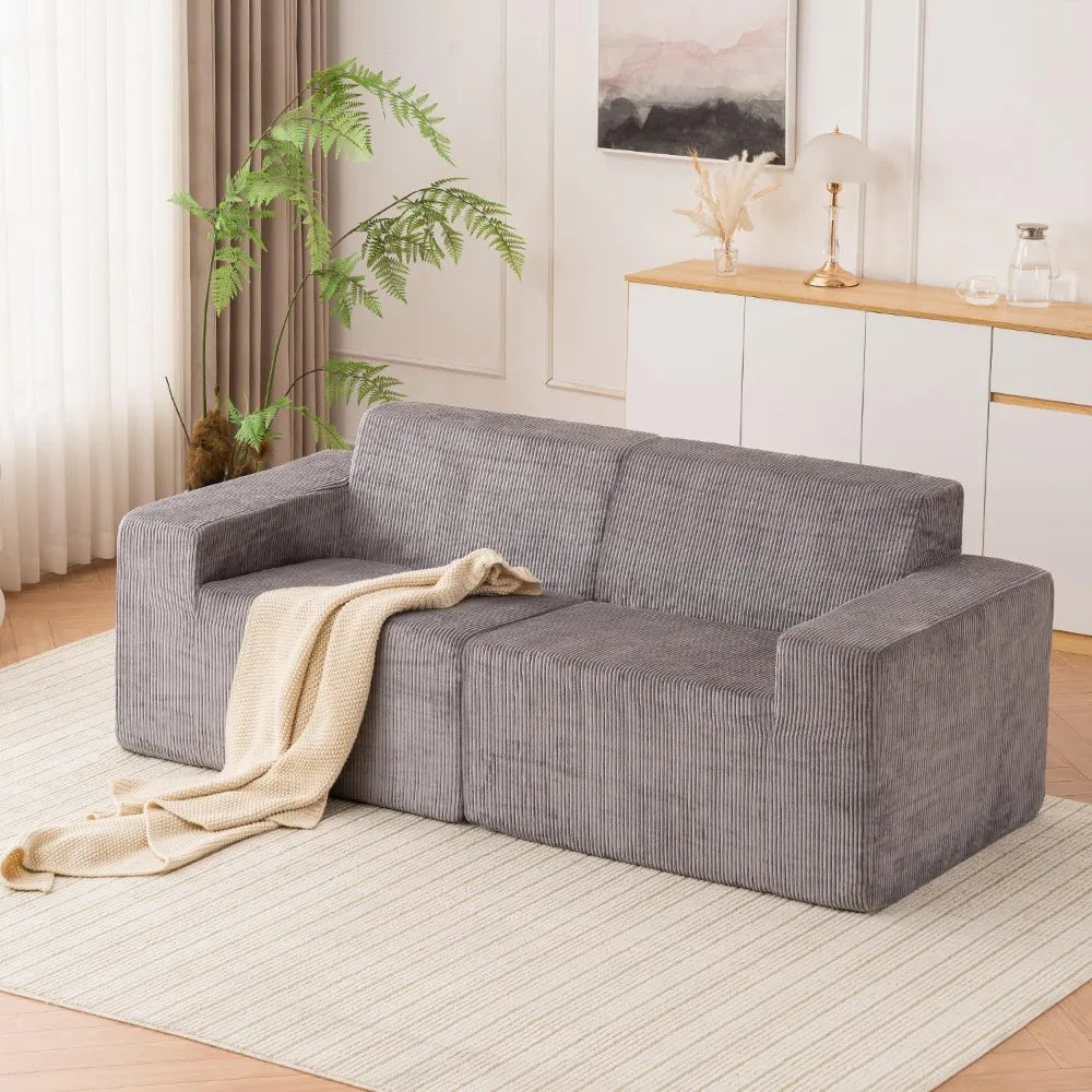 Modern Cloud Sectional Sofa 83.5" L-shaped Modular Couch