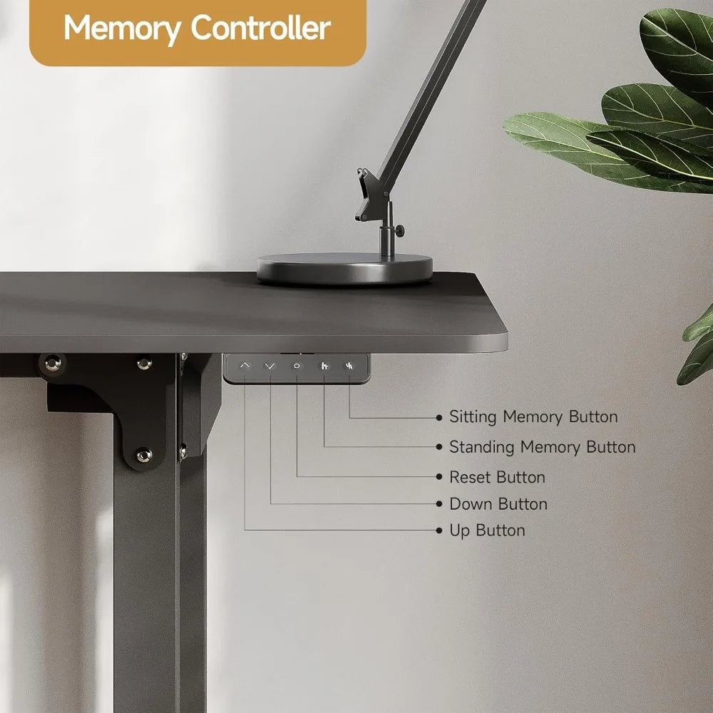 Ljustra 71x32 Inches Adjustable Height Stand Up Desk Dual Motor Memory Controller