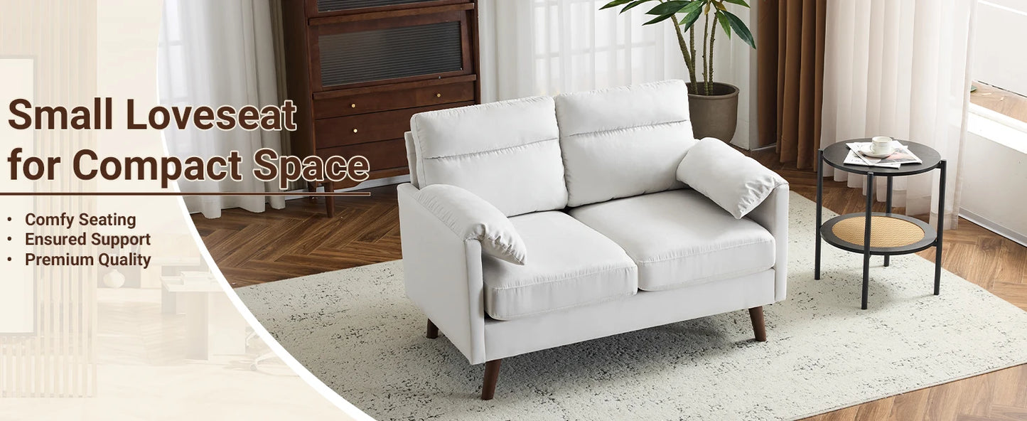 Ljustra Mini Loveseat Sofa Couch Small Space Comfy Seating 48.8"