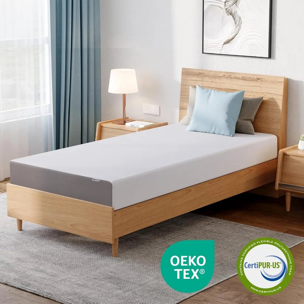 Ljustra Memory Foam Twin Mattress 8 Inch Plush Soft Comfort