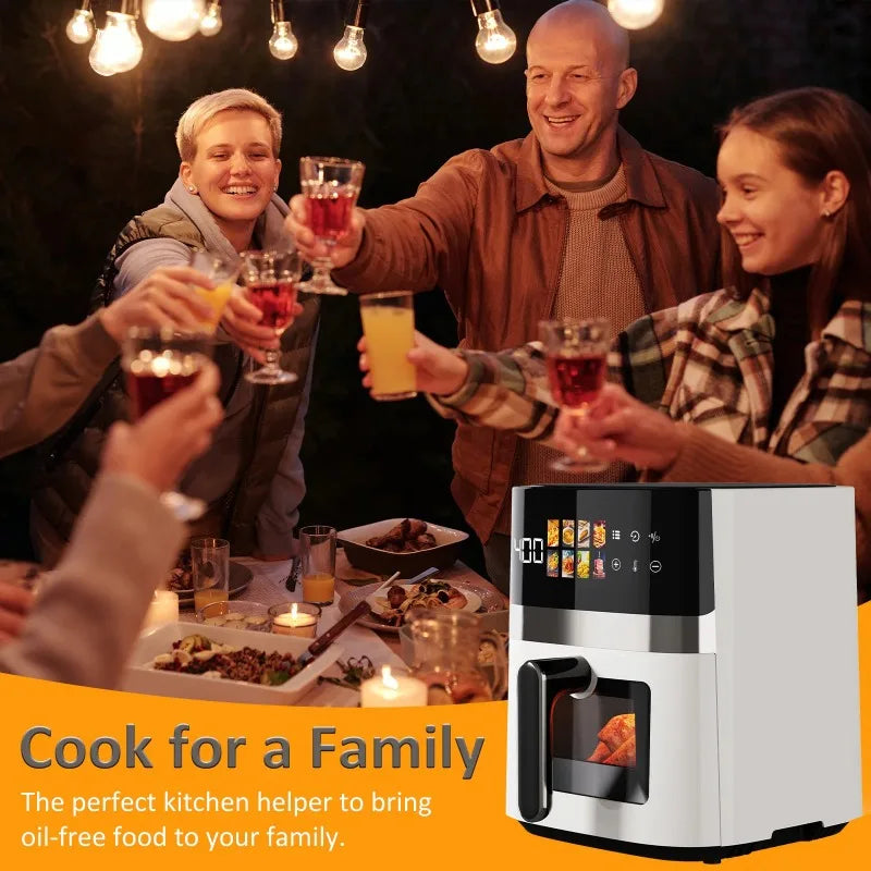 Ljustra 6QT Air Fryer 8-in-1 Digital Touchscreen Healthy Cooking