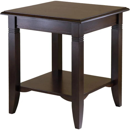 Ljustra Winsome Nolan End Table Wood Living Room Bedroom Storage