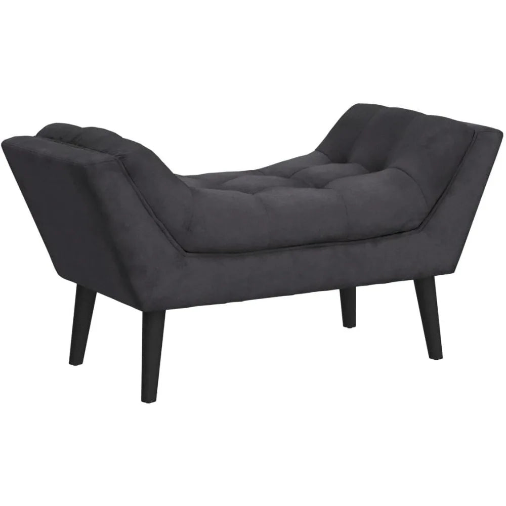 Velvet Tufted Ottoman Bed Bench Upholstered Entryway Storage Footstool