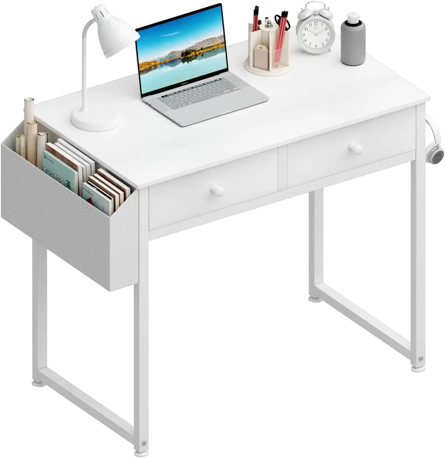 Small Desk with Drawers Home Office Writing Computer Study Bedroom