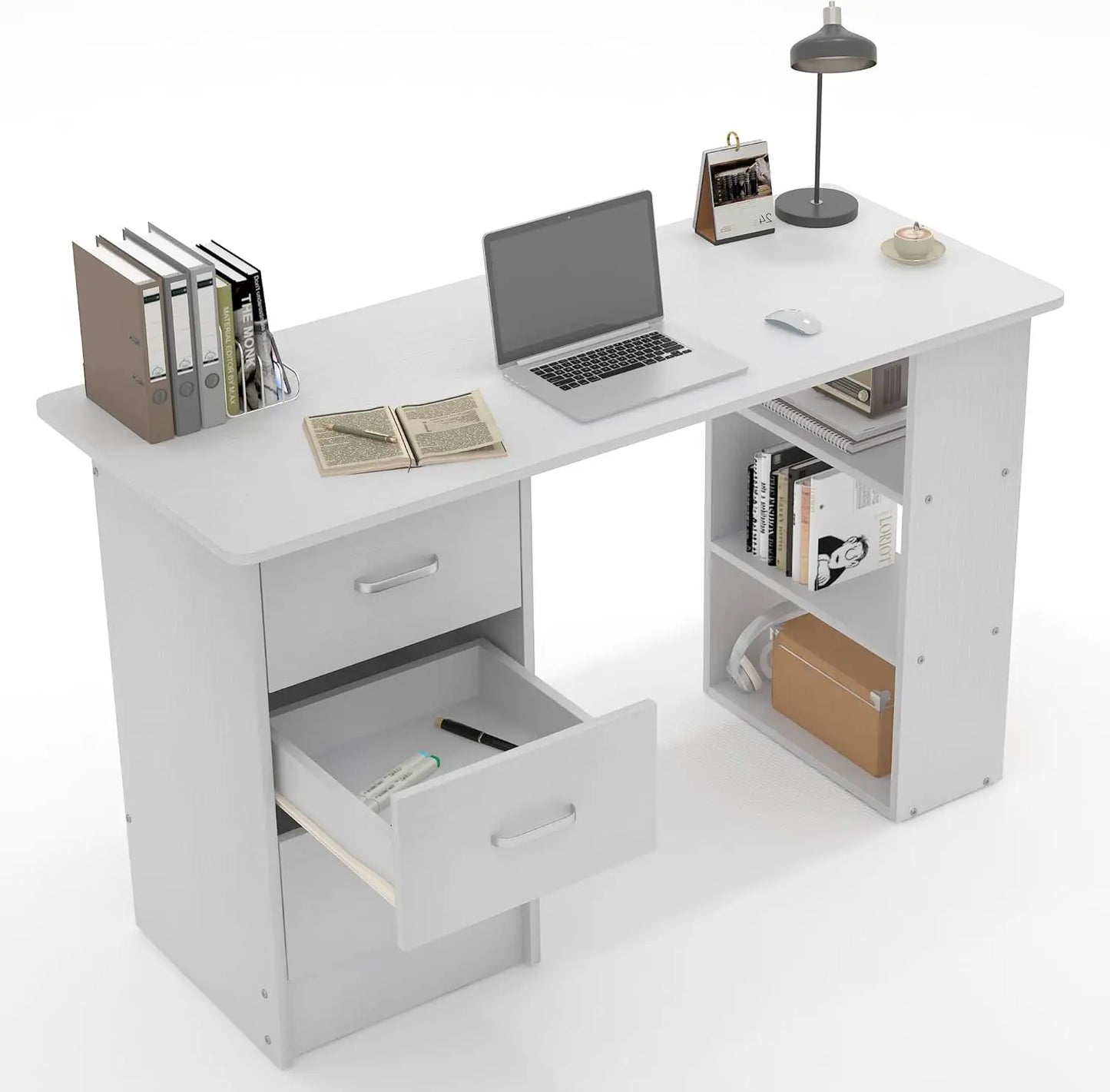 Computer Desk with Drawers Standing Desk for Home Office Bedroom
