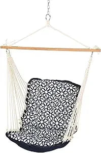 Luxe Indigo Sunbrella Tufted Single Swing Indoor Outdoor 300 LB Capacity