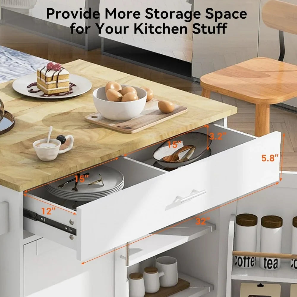 Small Kitchen Island Cart on Wheels Drop Leaf Countertop Storage