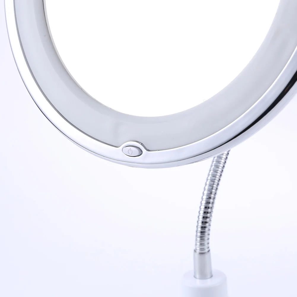10X Magnifying Suction Mirror with LED Light 360 Degree Swivel