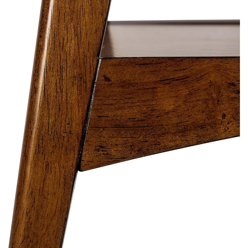 Madison Park Parker End Tables Solid Wood Two-Tone Finish Storage Shelf