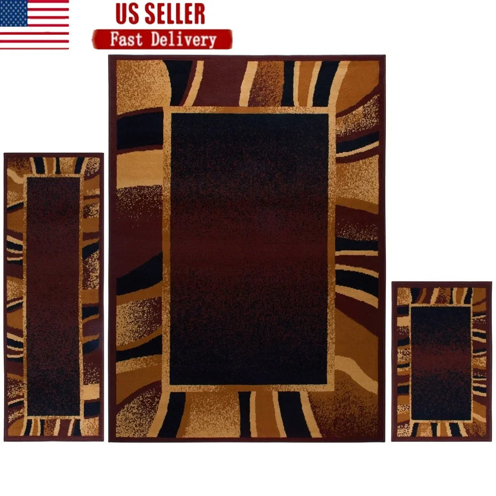 Ariana Konya 3-Piece Area Rug Set Soft Cozy Modern Indoor Rugs