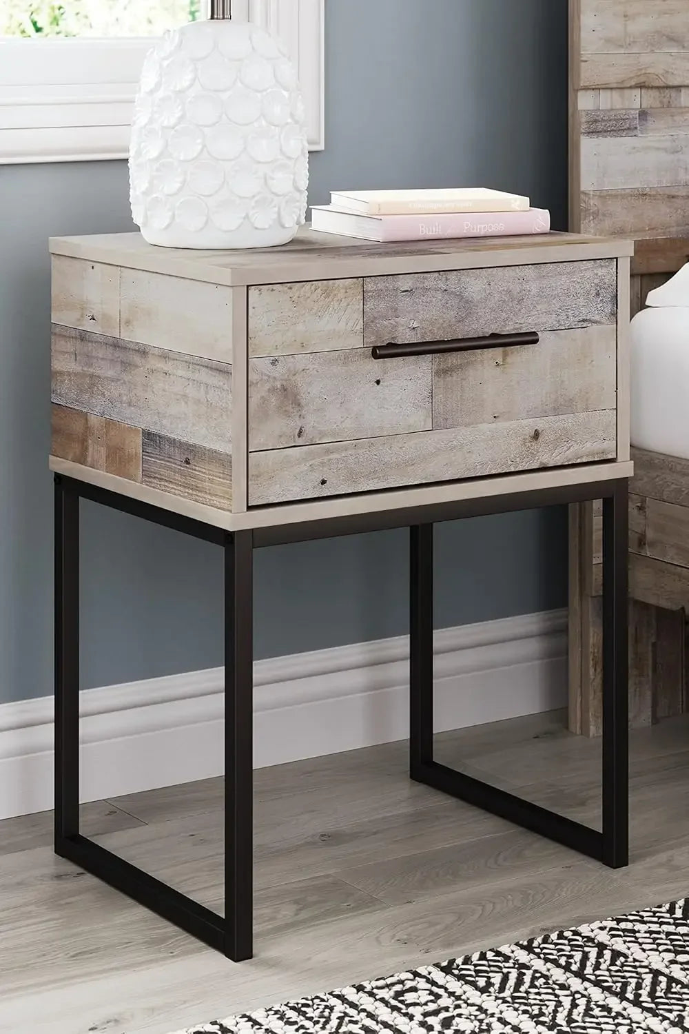 Neilsville 1 Drawer Night Stand Modern Nightstand Bedside Table