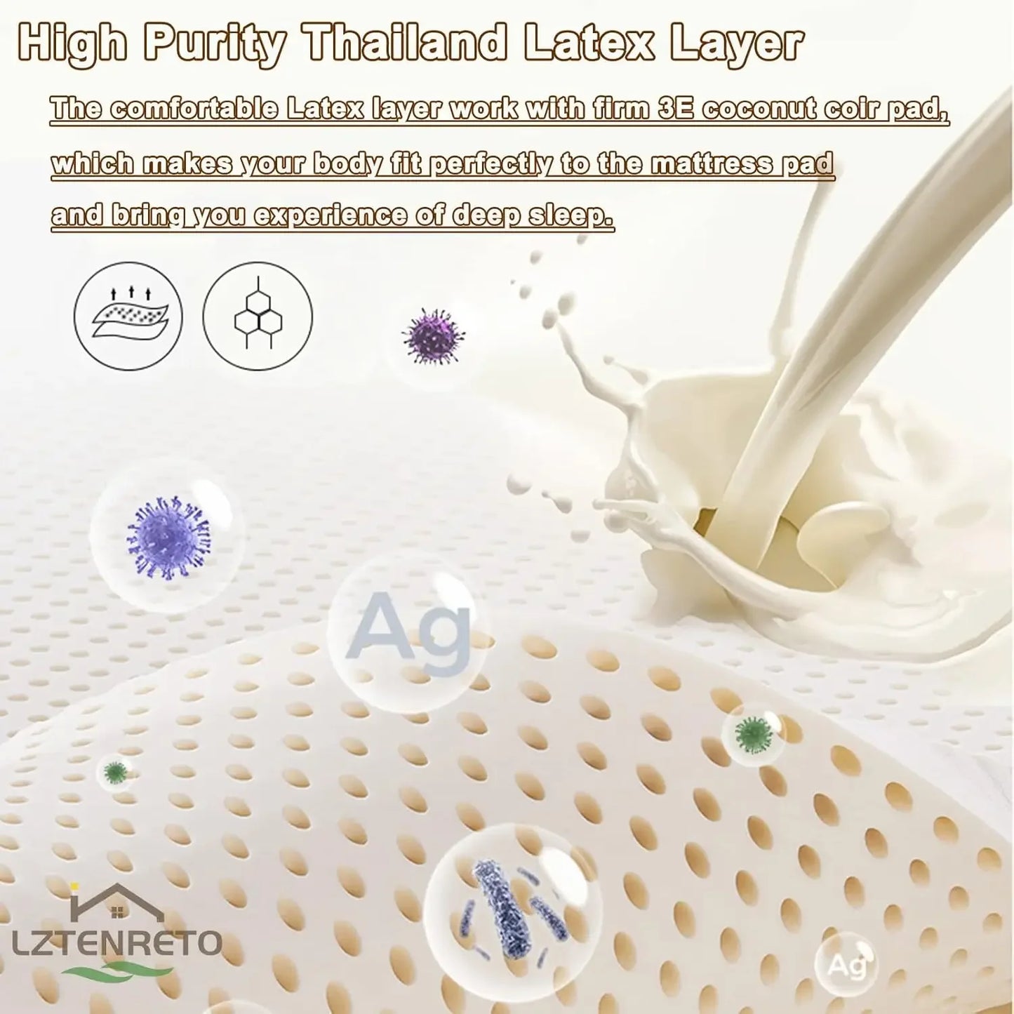 Firm Coir Mattress Coconut Coir Mattress Pad Quiet Palm Mattress