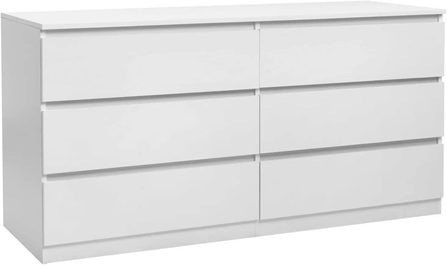 6 Drawer Dresser Modern Chest of Drawers Bedroom Storage Furniture