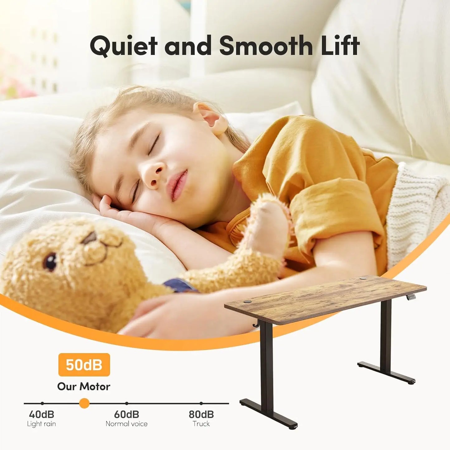 Electric Standing Desk Adjustable Height Ergonomic Home Office 48x24