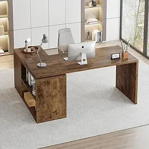 L Shaped Corner Desk with Storage Reversible Computer Desk