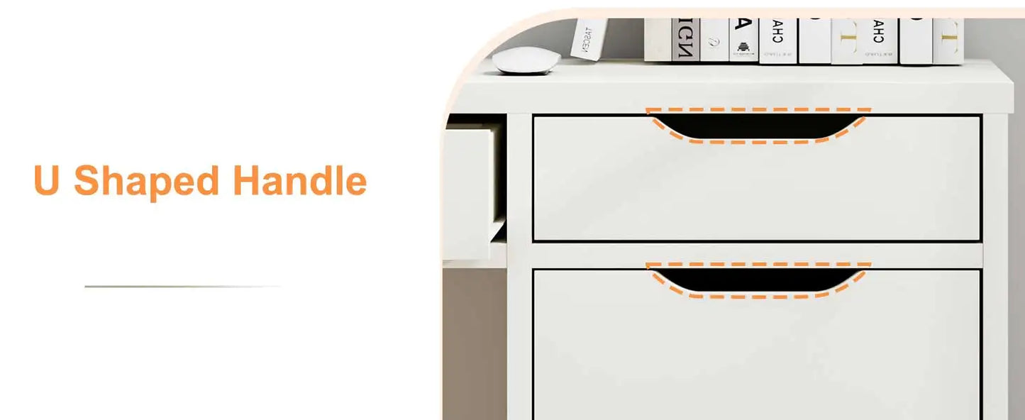 48 Inch White Desk with Drawers Small Computer Study Desk for Kids