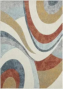 Tribeca Slade Modern Area Rug Abstract Design 6'7"x9'10" Living Room