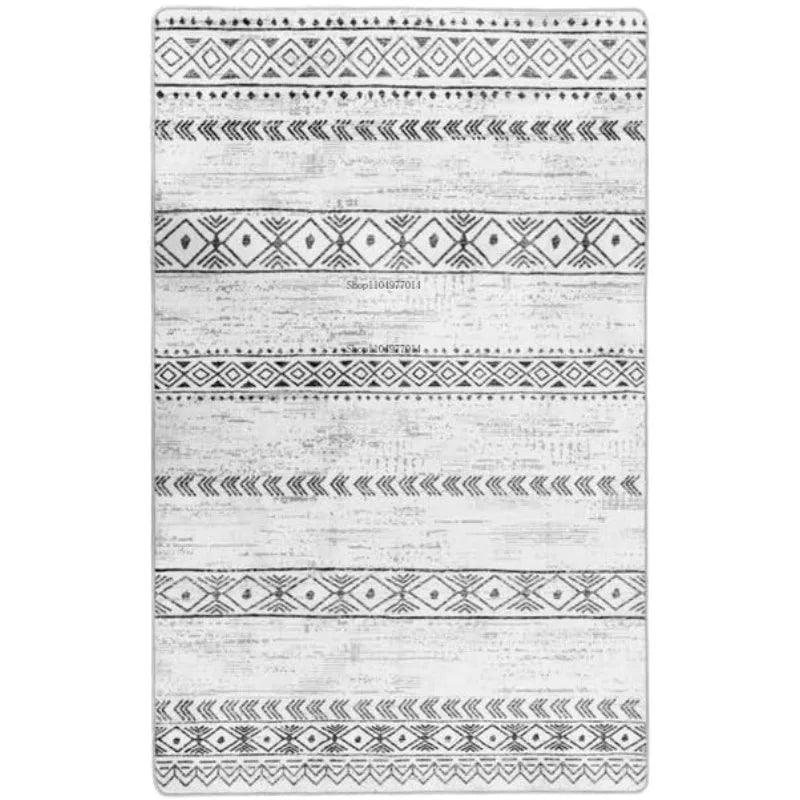 Soft Abstract Non-Slip Living Room Rug Machine Washable for Bedroom