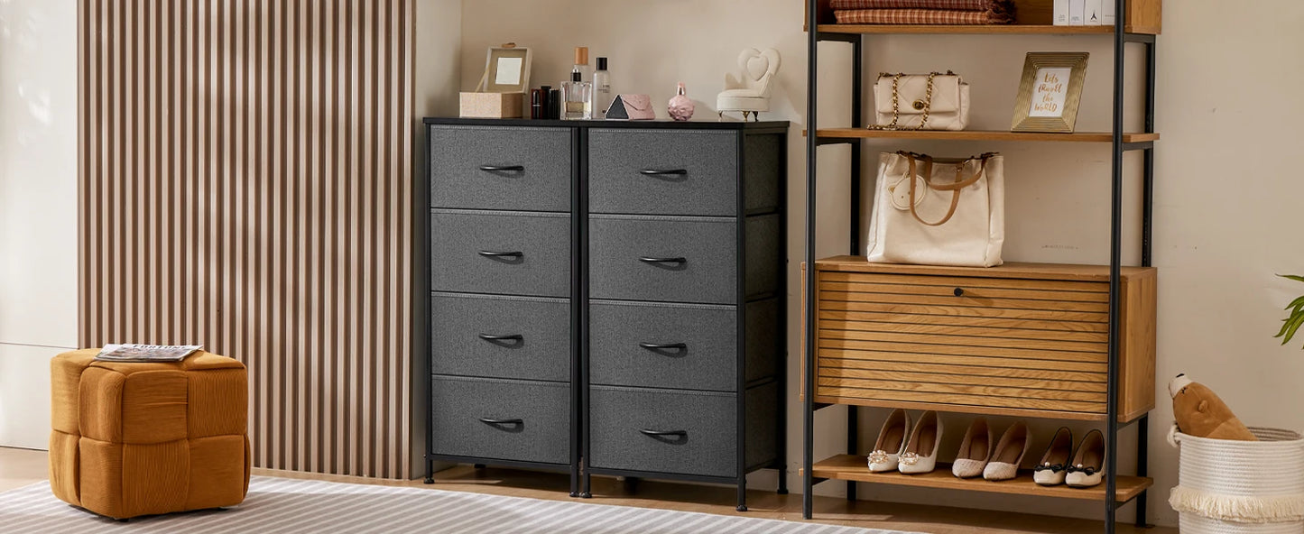 Ljustra Multifunctional Living Room Fabric Storage Cabinet Steel Frame
