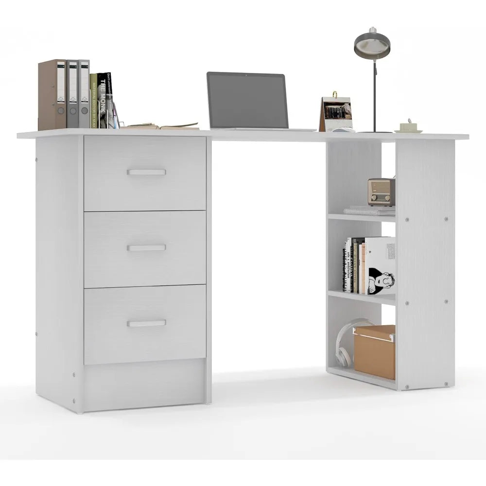 Computer Desk with Drawers Standing Desk for Home Office Bedroom