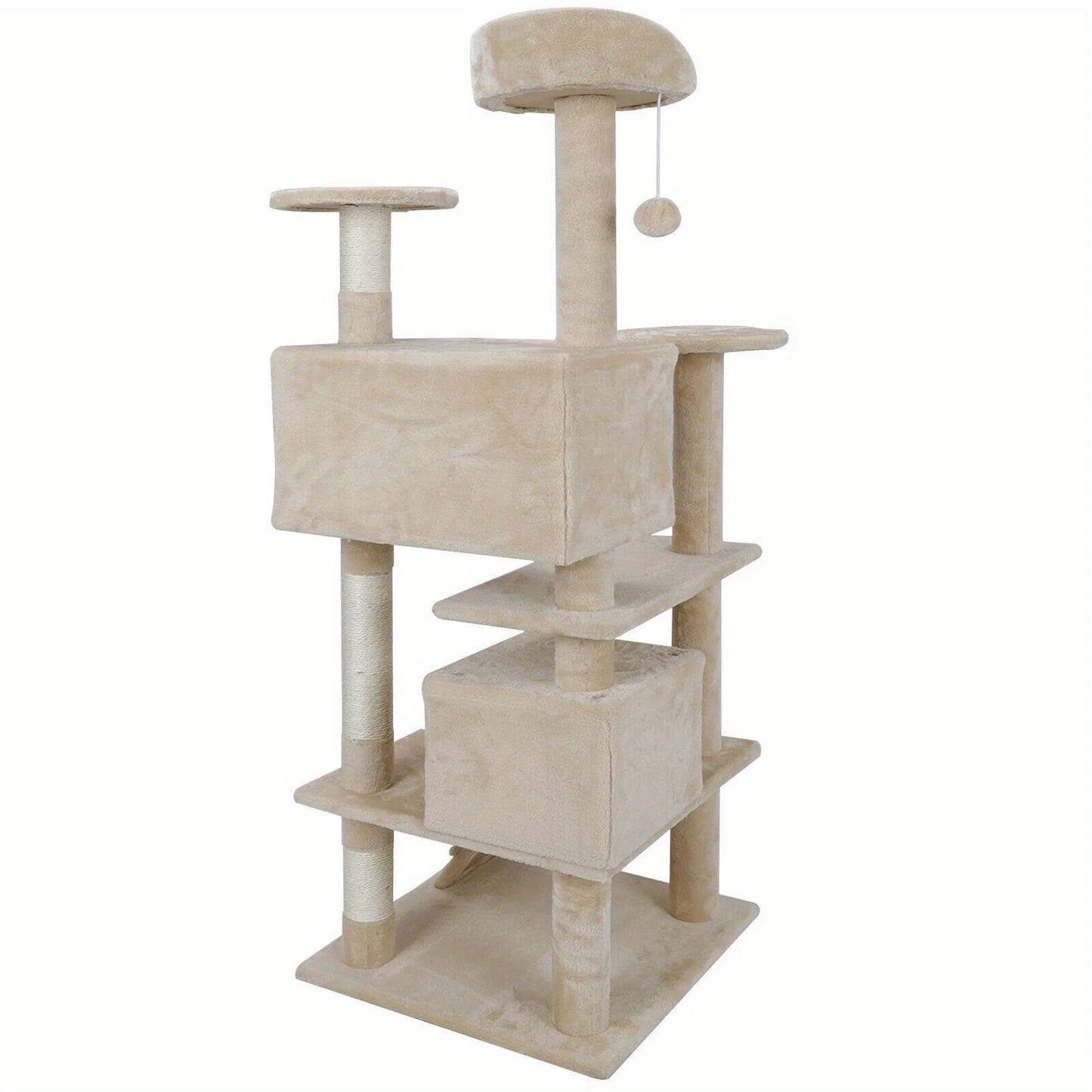 Cat Tree Tower Activity Center Playhouse for Small Medium Cats 53 Inch