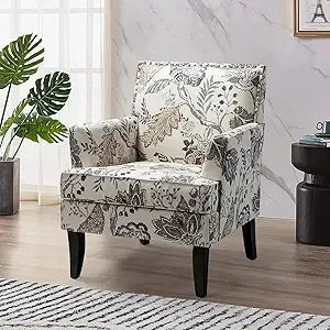Modern Accent Chair High Back Padded Armrest Living Room Furniture