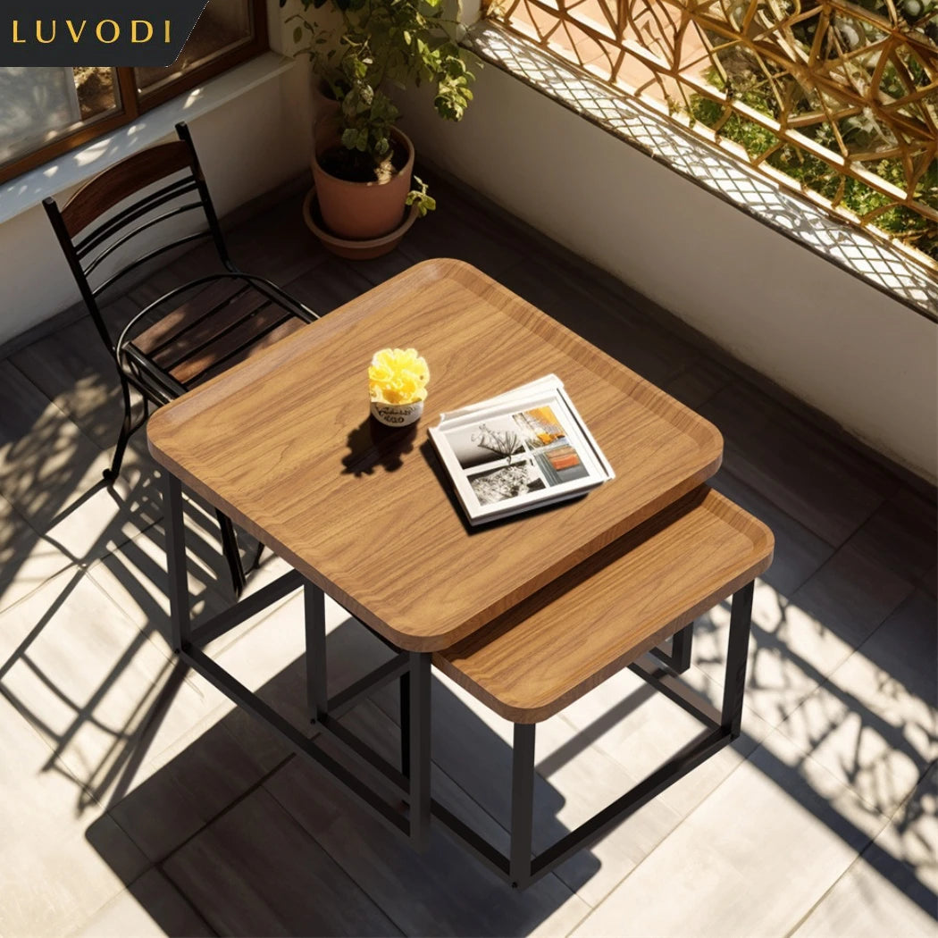 Ljustra Nesting Coffee Table Set Irregular Drop-shaped Modern Design