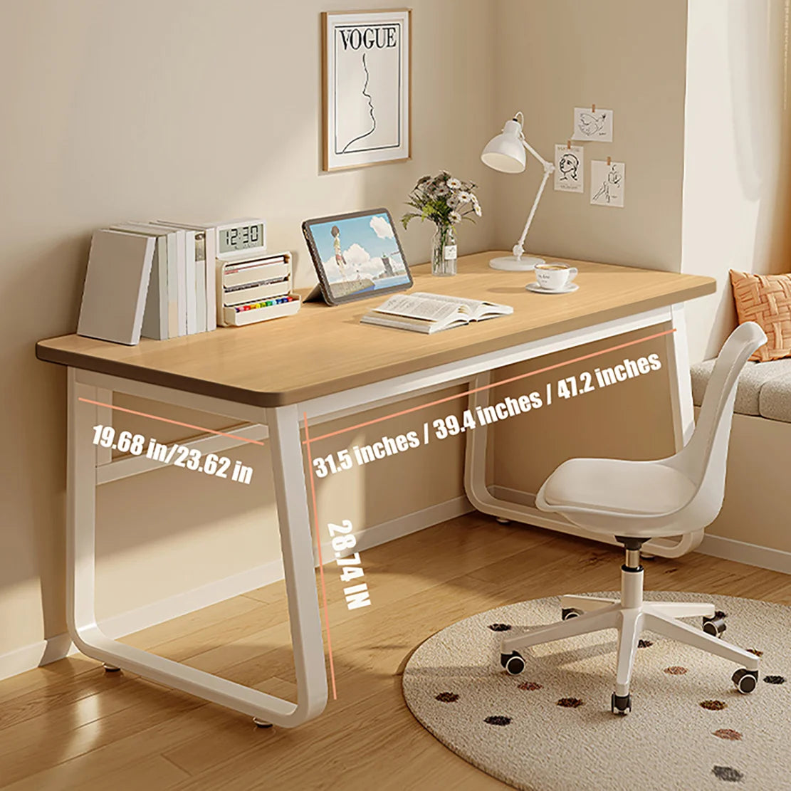 Ljustra Modern Simple White Computer Desk Small Writing Table for Office