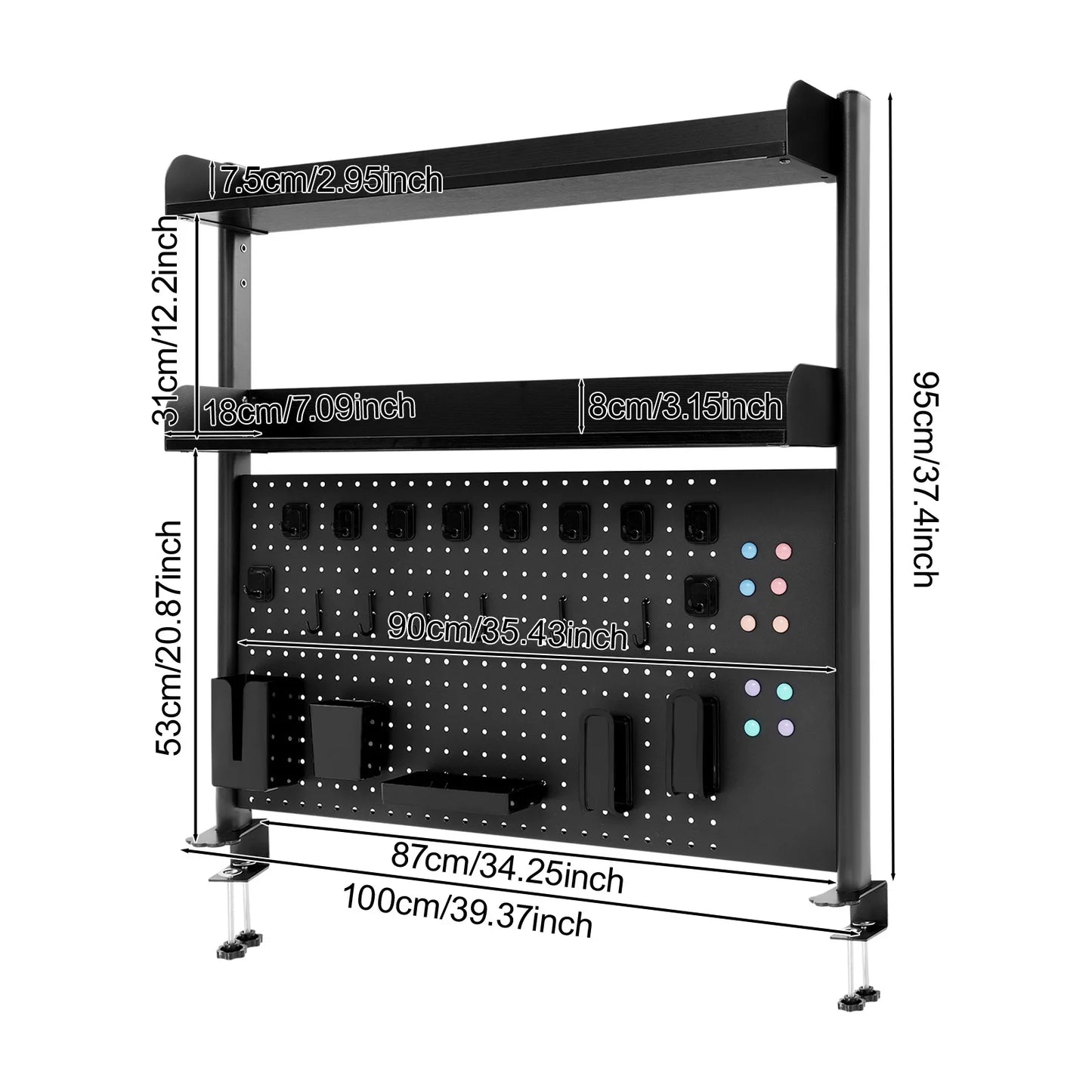 Desktop Bookshelf Clip-on Desk Organizer Modern Metal Storage Solution