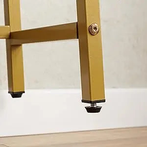 Console Table Entryway Faux Marble Double Layer Sofa Table Gold Frame