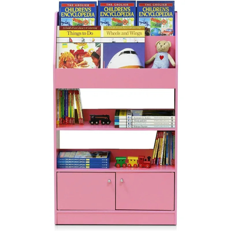 Lova Magazine Bookshelf with Storage Cabinet for Home Office Dorm Room