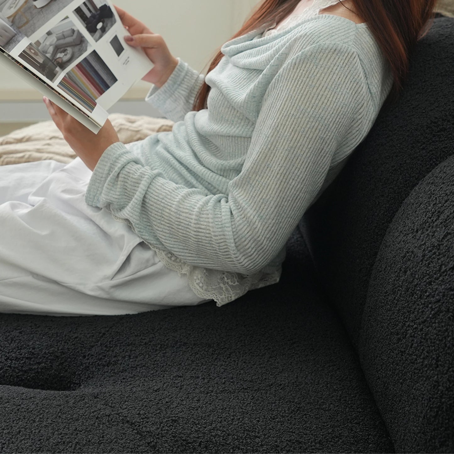 Ljustra Modern Cloud Shaped Sofa Comfy Upholstered Couch for Living Room