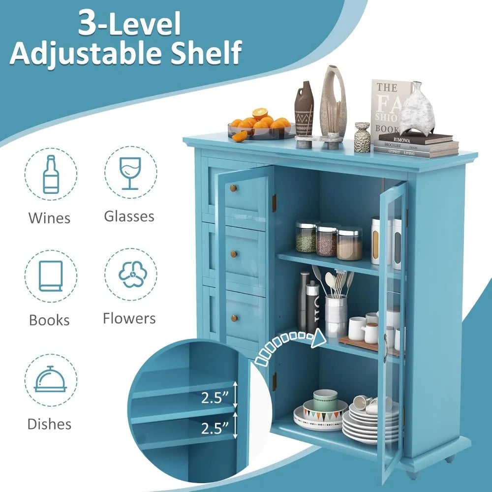 Sideboard Buffet Cabinet Kitchen Pantry Storage Console Table Modern