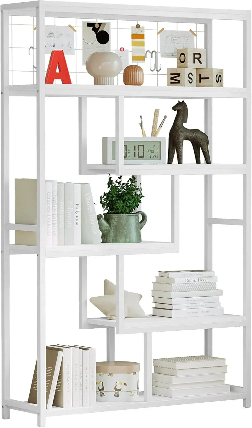 Ljustra 6 Tier Industrial Bookshelf Heavy Duty Storage Etagere