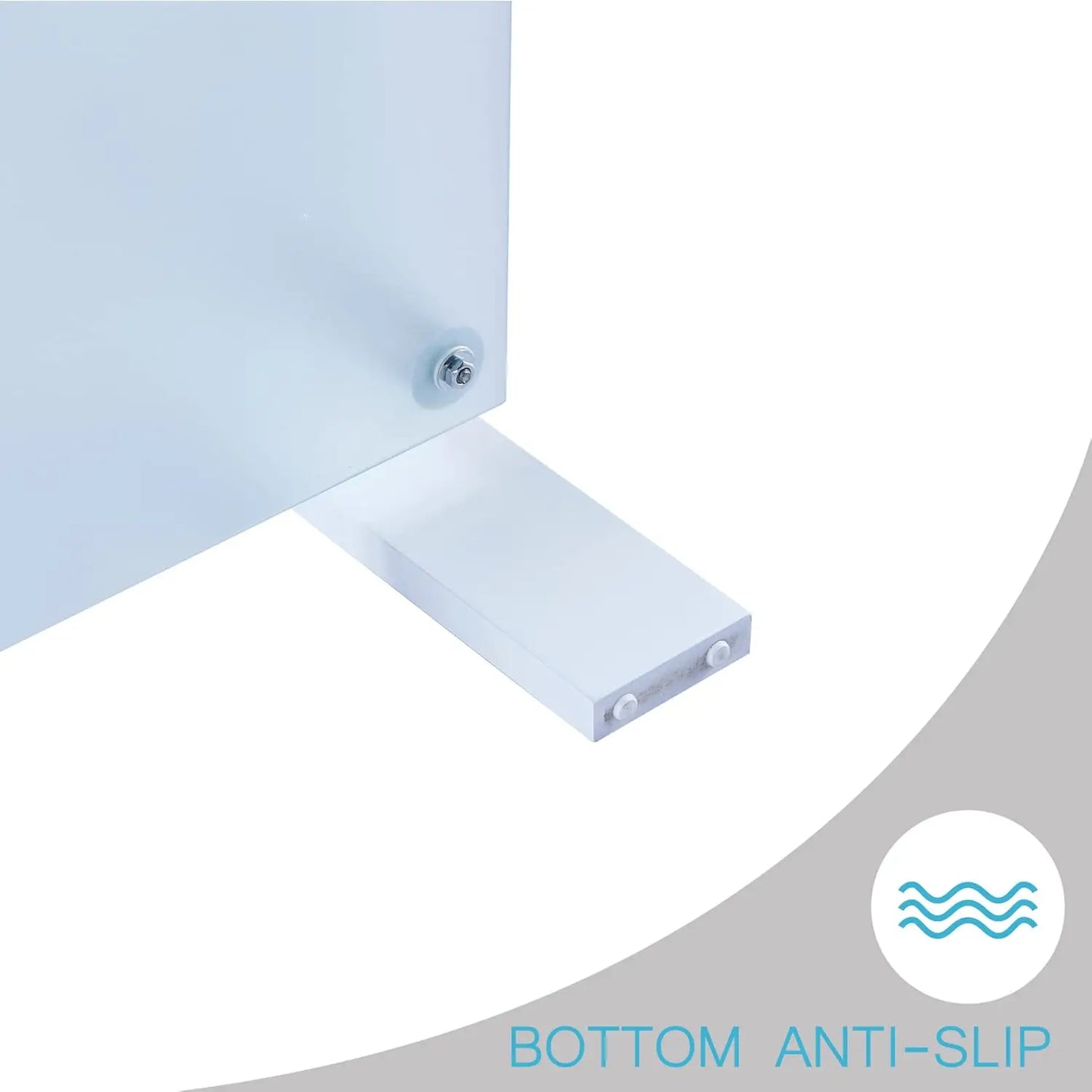 Modern Rectangle Coffee Table with Wooden Legs and Glass Top for Living Room