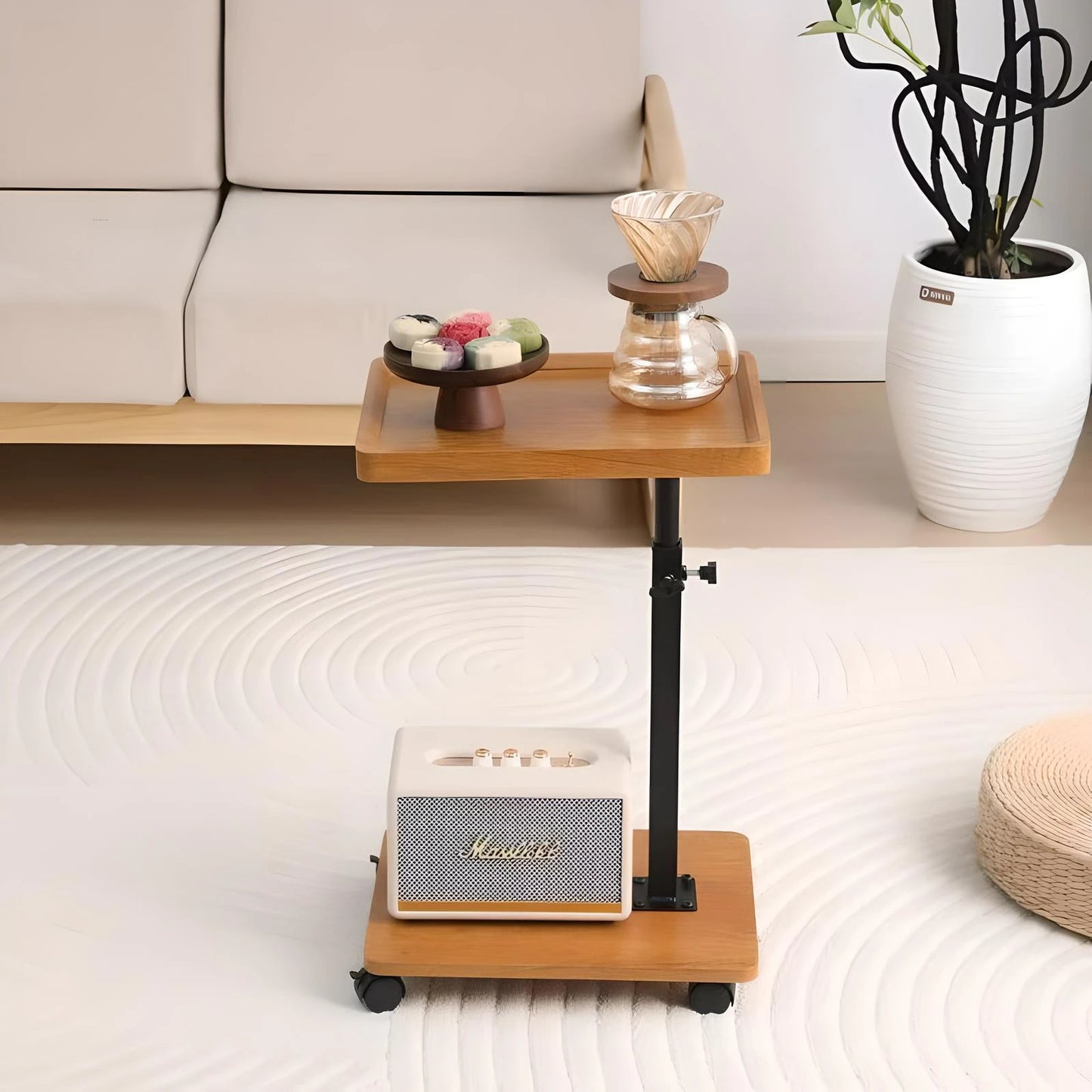 Ljustra C Shaped Side Table Mobile Coffee Table Modern Minimalist Design