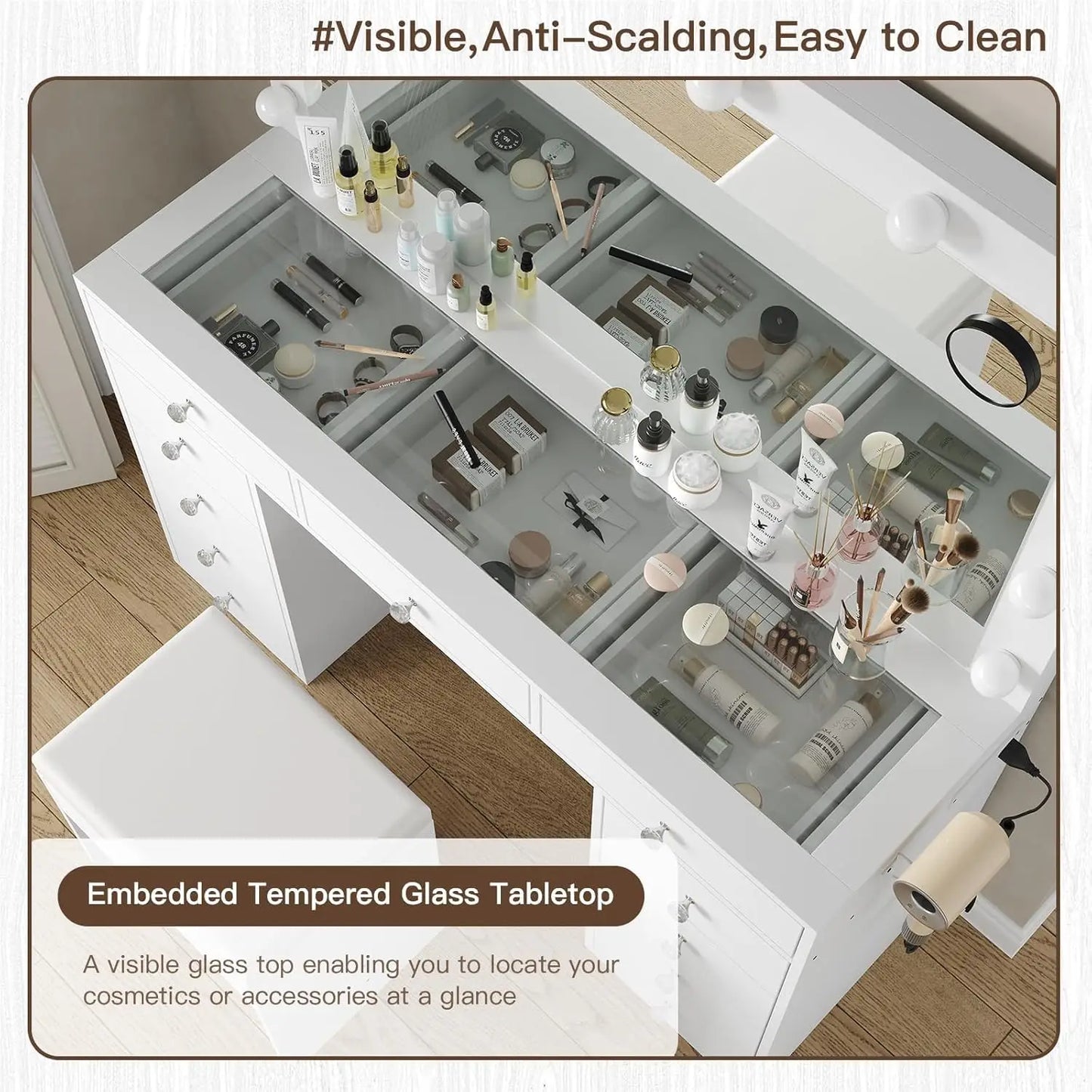 Limited Time Offer Free Shipping Makeup Vanity Desk with LED Lights